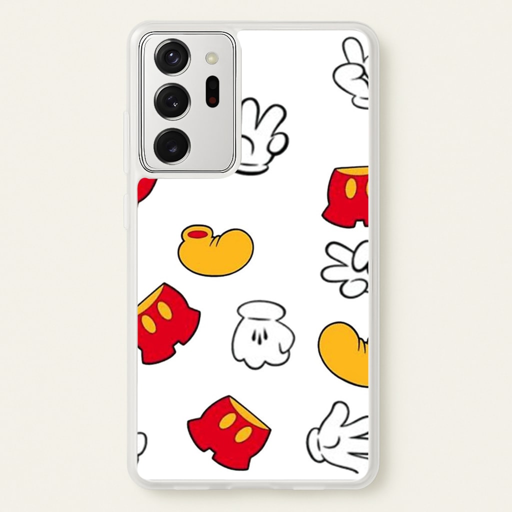 Mouse Gloves, Shorts and Shoes - Disney Phone Case for Galaxy Note 20 Ultra
