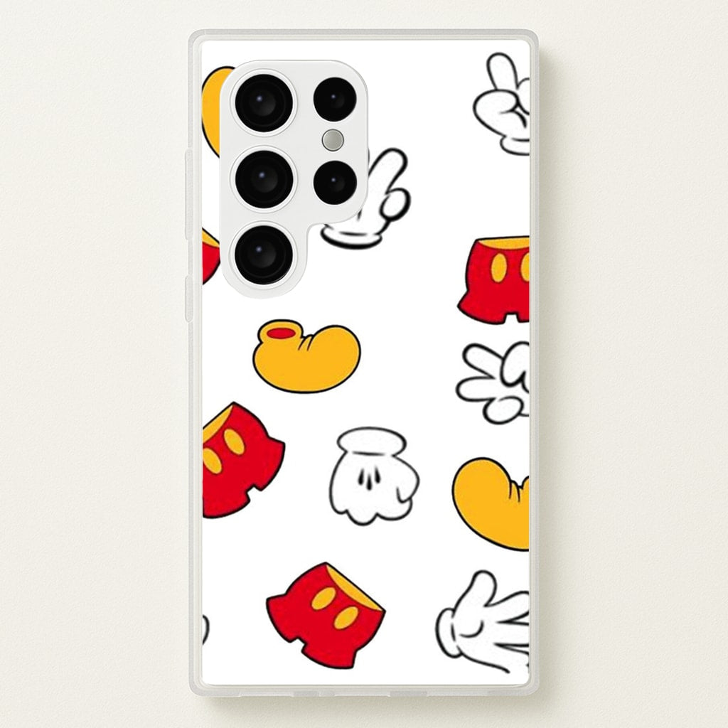 Mouse Gloves, Shorts and Shoes - Disney Phone Case for Galaxy S24 Ultra