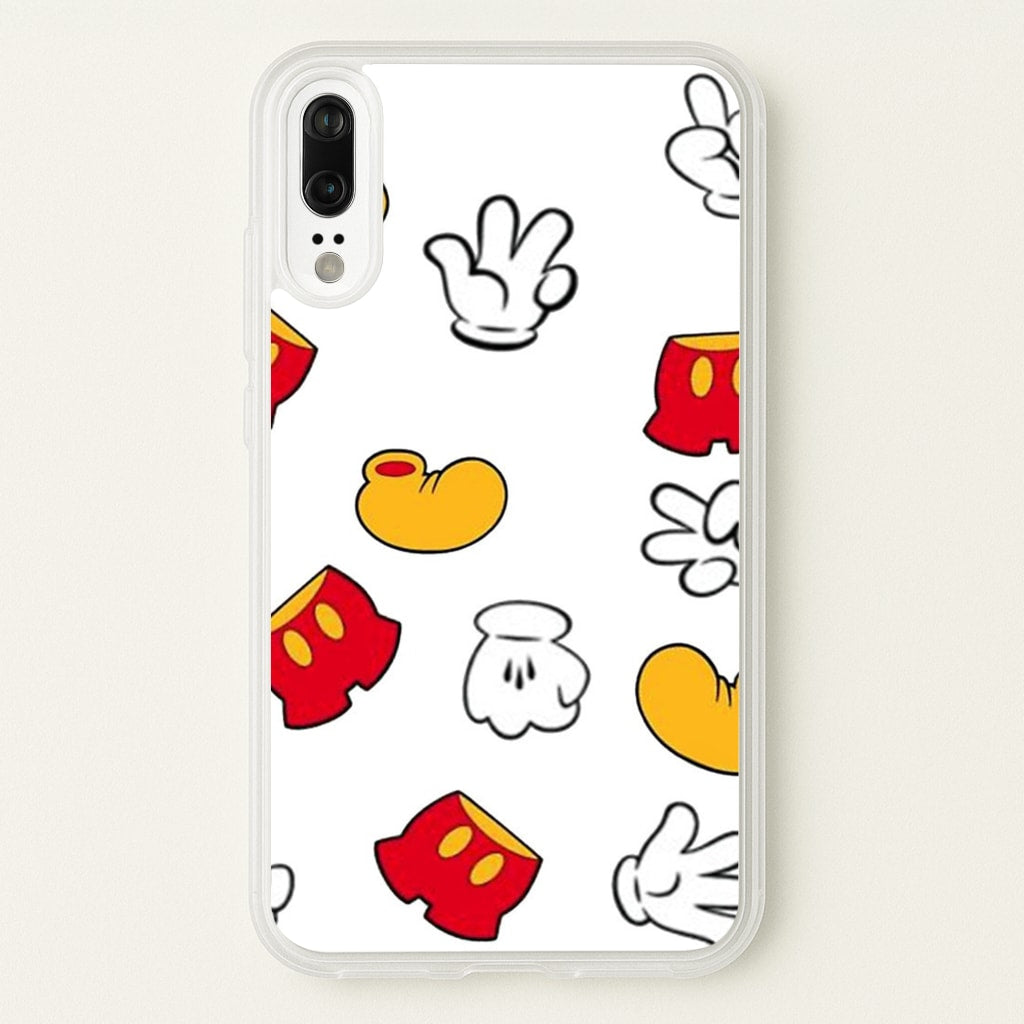 Mouse Gloves, Shorts and Shoes - Disney Phone Case for Huawei P20