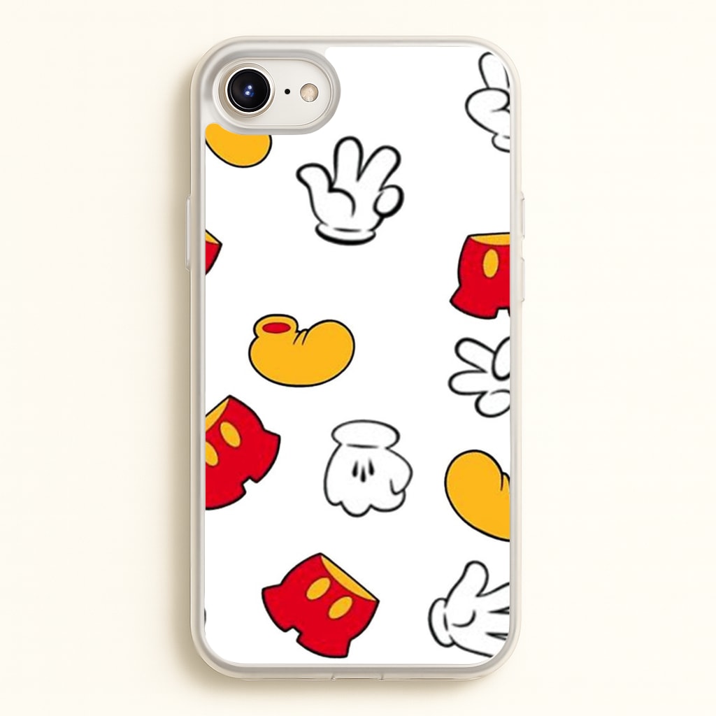 Mouse Gloves, Shorts and Shoes - Disney Phone Case for iPhone 6 Plus / 7 Plus / 8 Plus