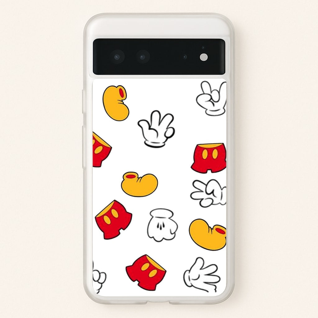 Mouse Gloves, Shorts and Shoes - Disney Phone Case for Google Pixel 6