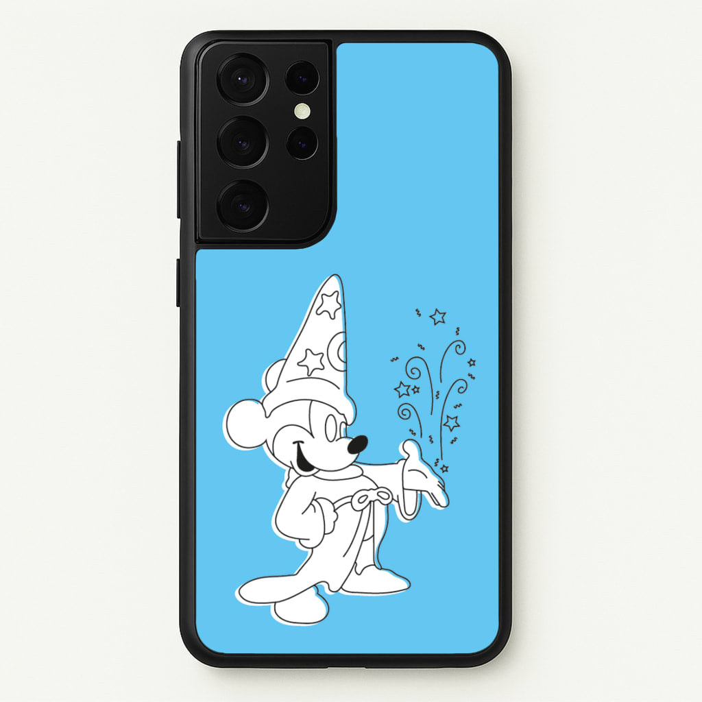 Wizard Mickey Blue - Mickey Mouse Phone Case for Galaxy S21 Ultra