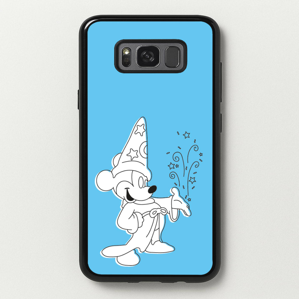 Wizard Mickey Blue - Mickey Mouse Phone Case for Galaxy S8 Plus