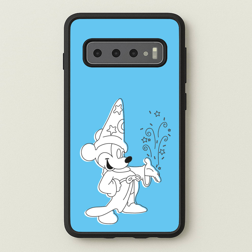 Wizard Mickey Blue - Mickey Mouse Phone Case for Galaxy S10