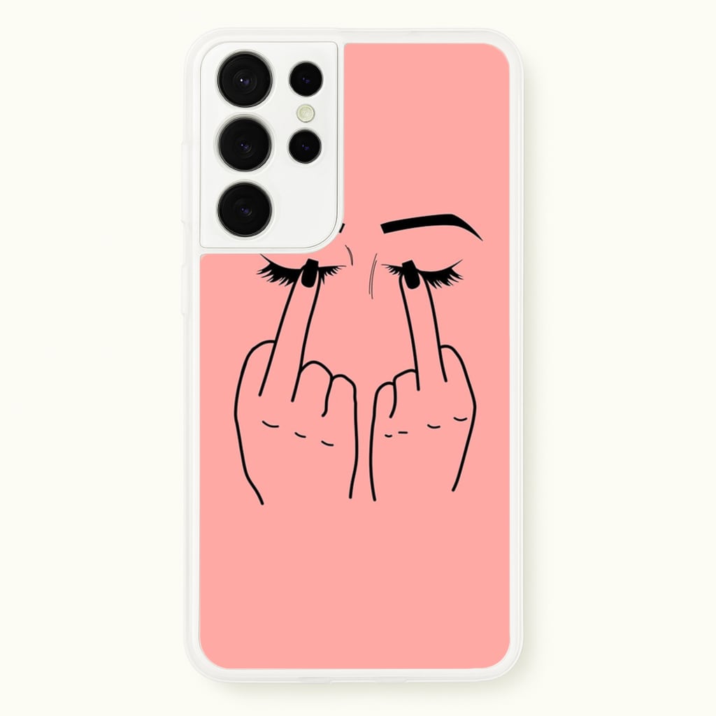 Middle Finger Eyes - Phone Case for Galaxy S21 Ultra