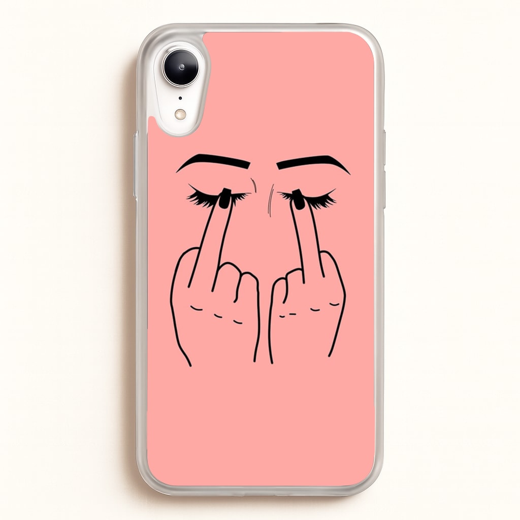 Middle Finger Eyes - Phone Case for iPhone XR