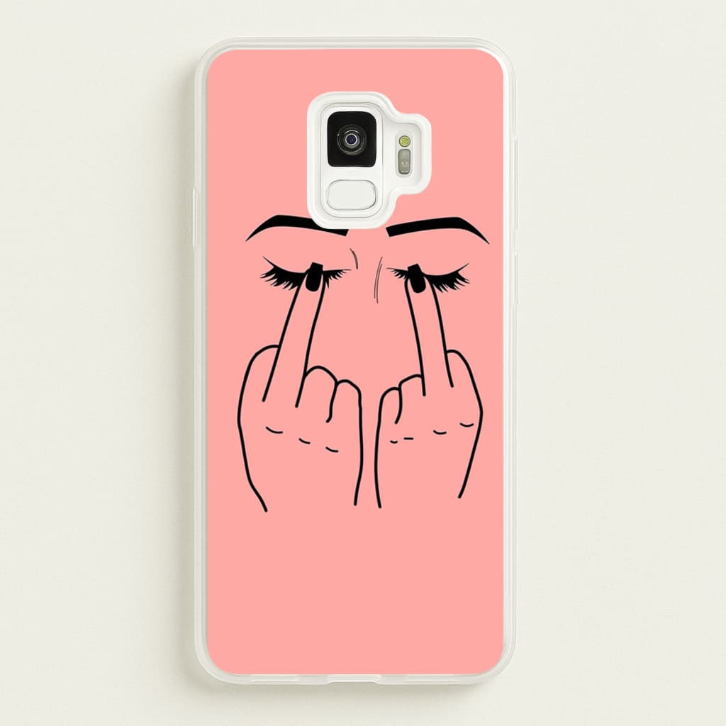 Middle Finger Eyes - Phone Case for Galaxy S9