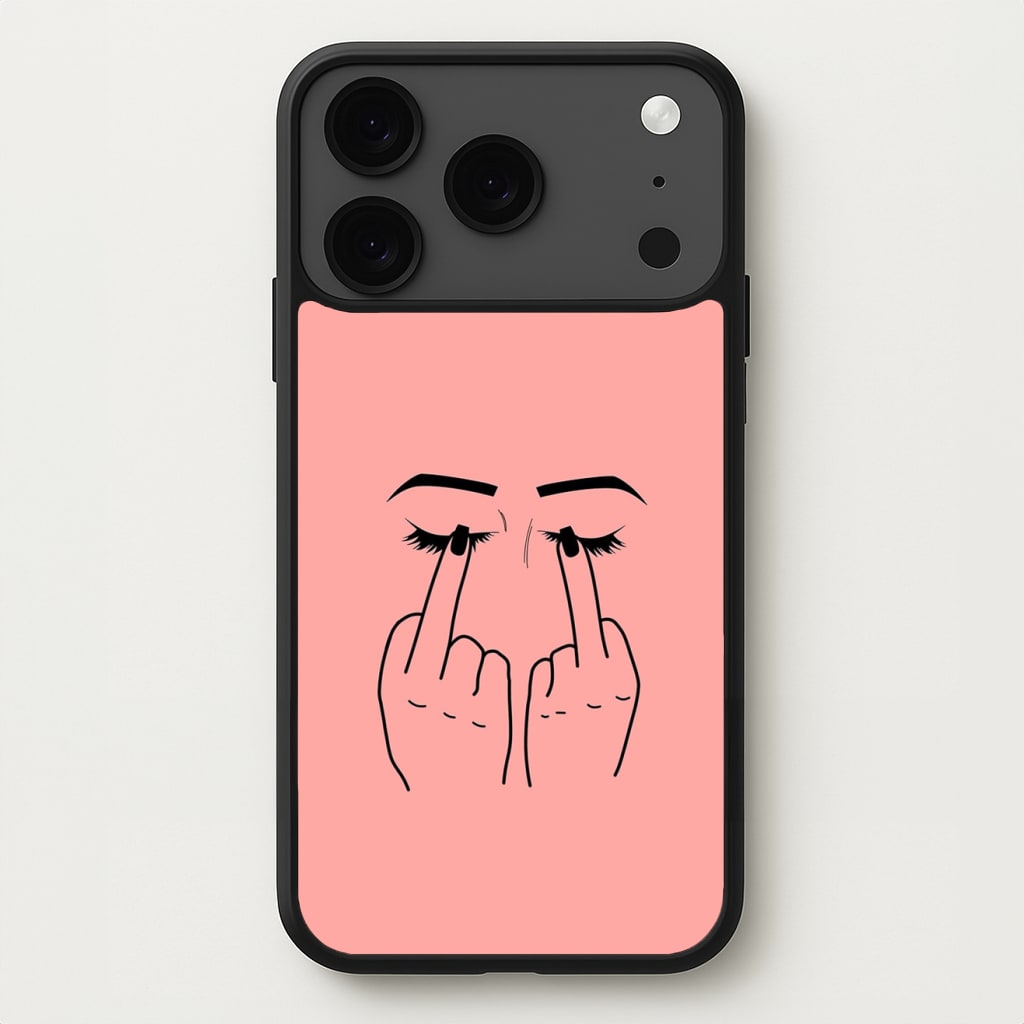 Middle Finger Eyes Phone Case for iPhone 17 Pro