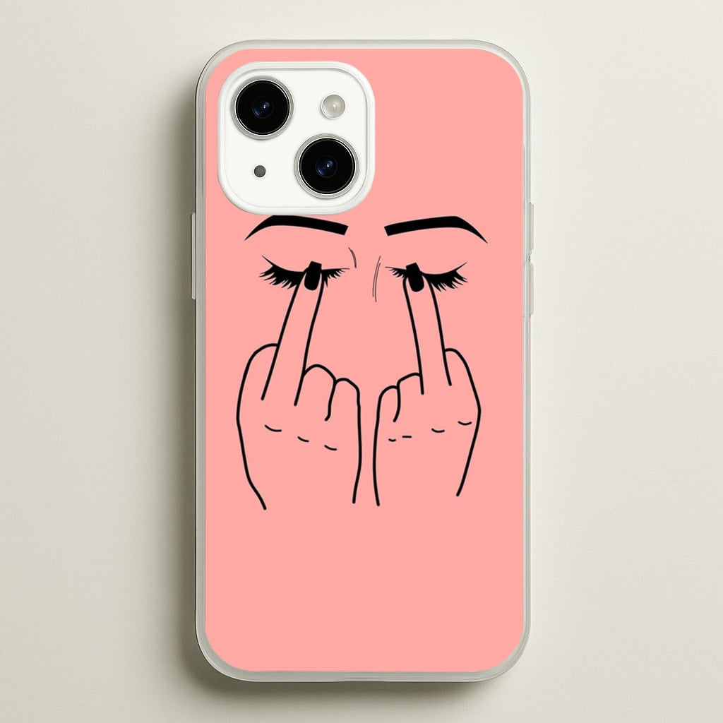 Middle Finger Eyes - Phone Case for iPhone 14 Plus