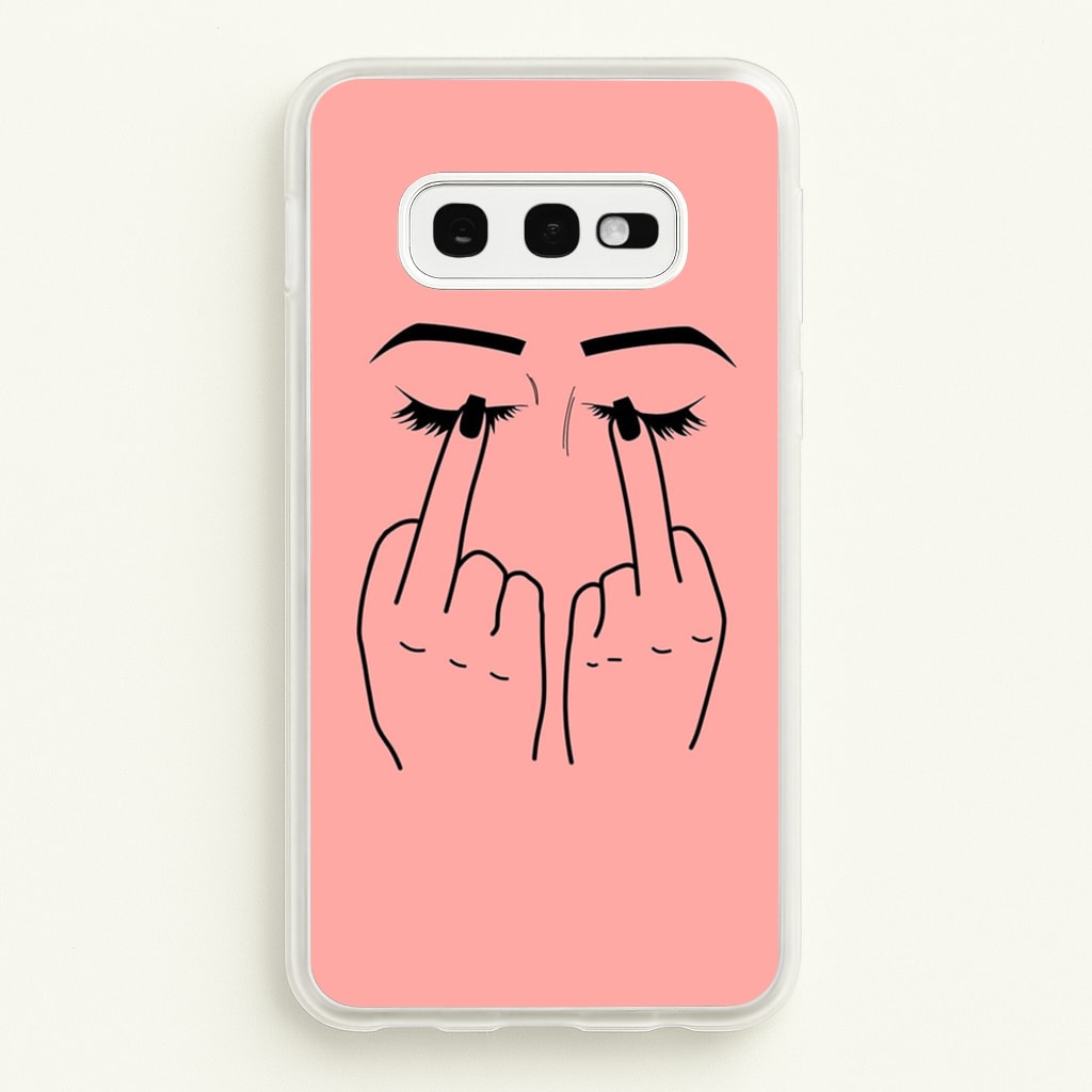 Middle Finger Eyes - Phone Case for Galaxy S10e