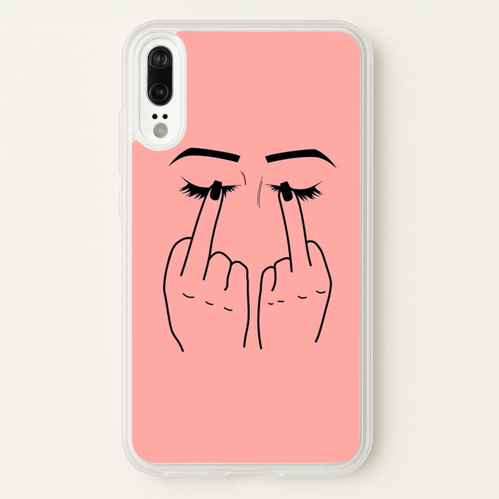 Middle Finger Eyes - Phone Case for Huawei P20