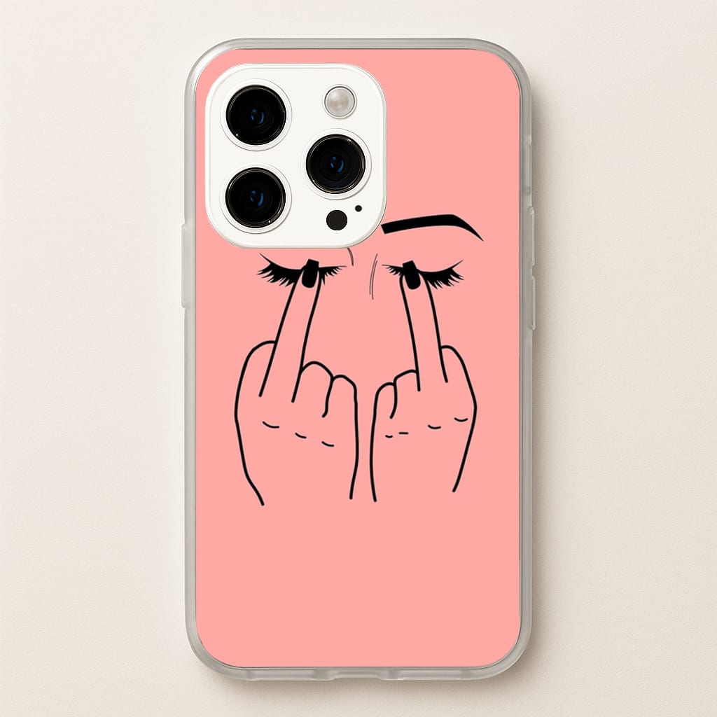 Middle Finger Eyes - Phone Case for iPhone 14 Pro