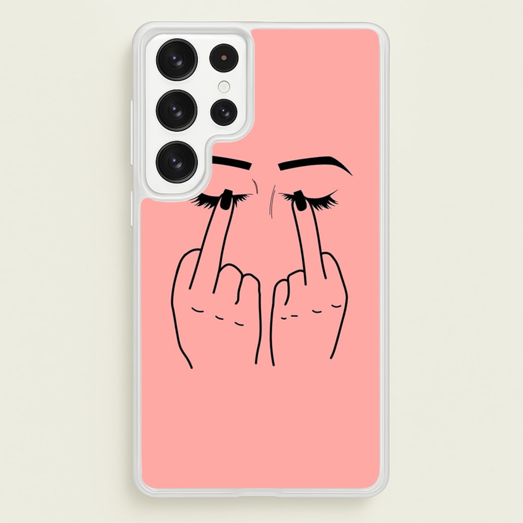 Middle Finger Eyes - Phone Case for Galaxy S22 Ultra