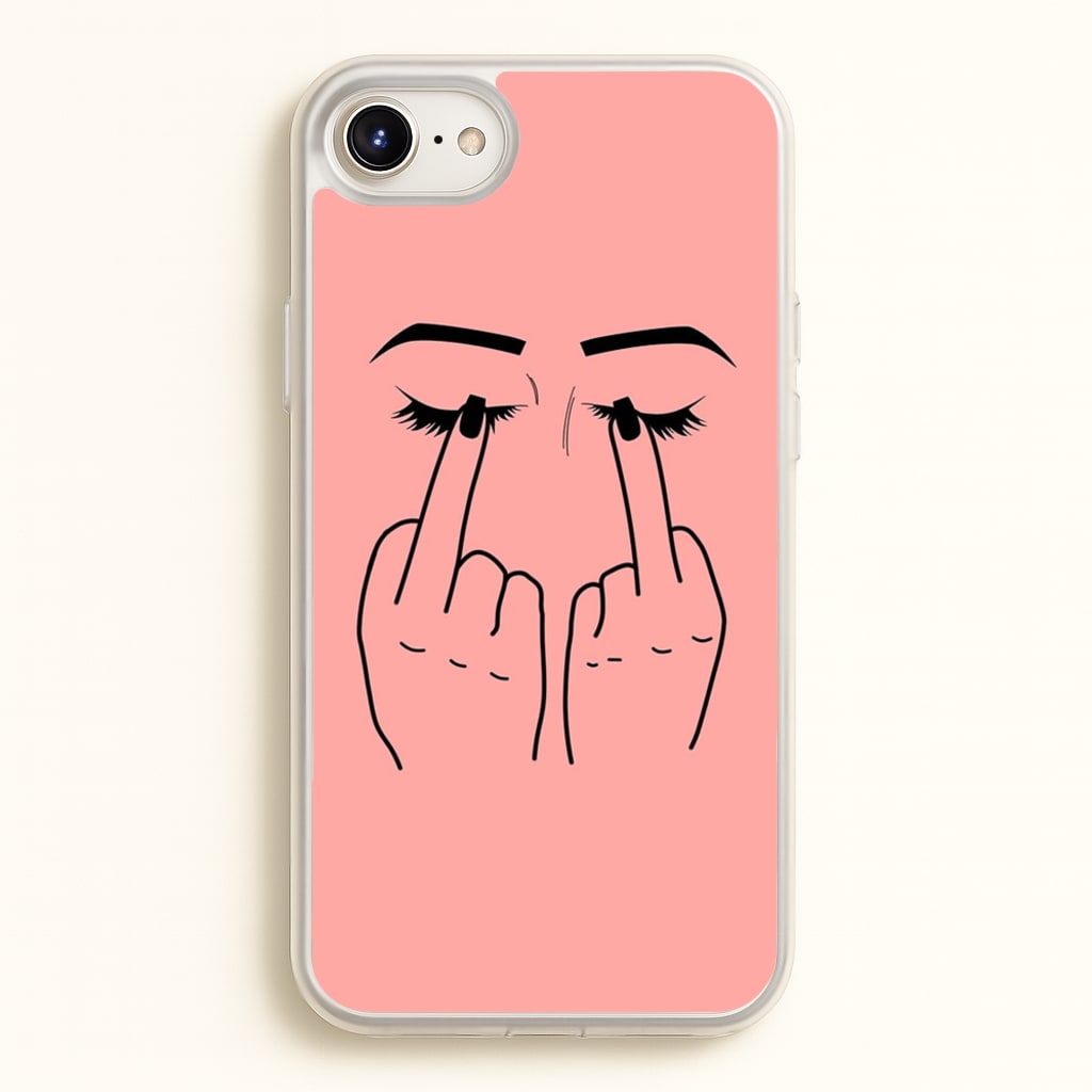 Middle Finger Eyes - Phone Case for iPhone 6 / 7 / 8 / SE