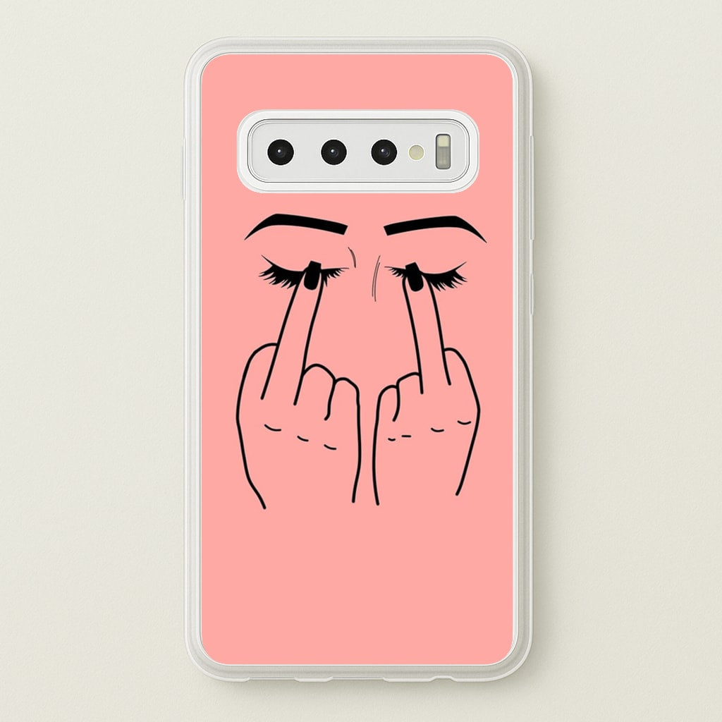 Middle Finger Eyes - Phone Case for Galaxy S10 Plus
