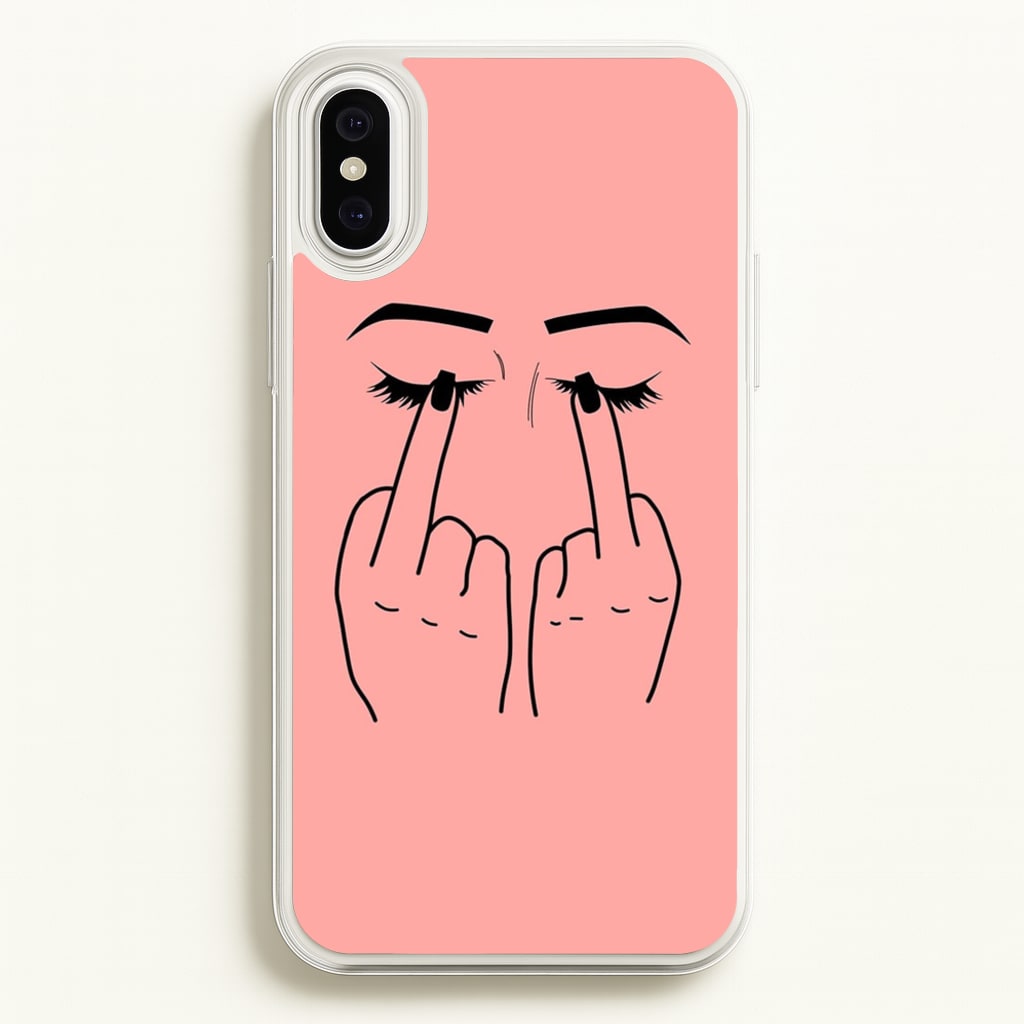 Middle Finger Eyes - Phone Case for iPhone XS Max
