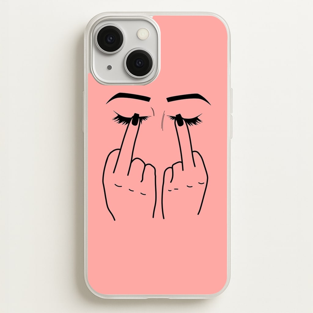 Middle Finger Eyes - Phone Case for iPhone 13 Mini