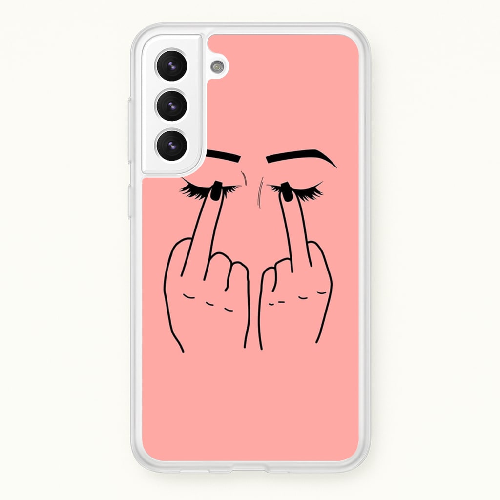 Middle Finger Eyes - Phone Case for Galaxy S21 Plus