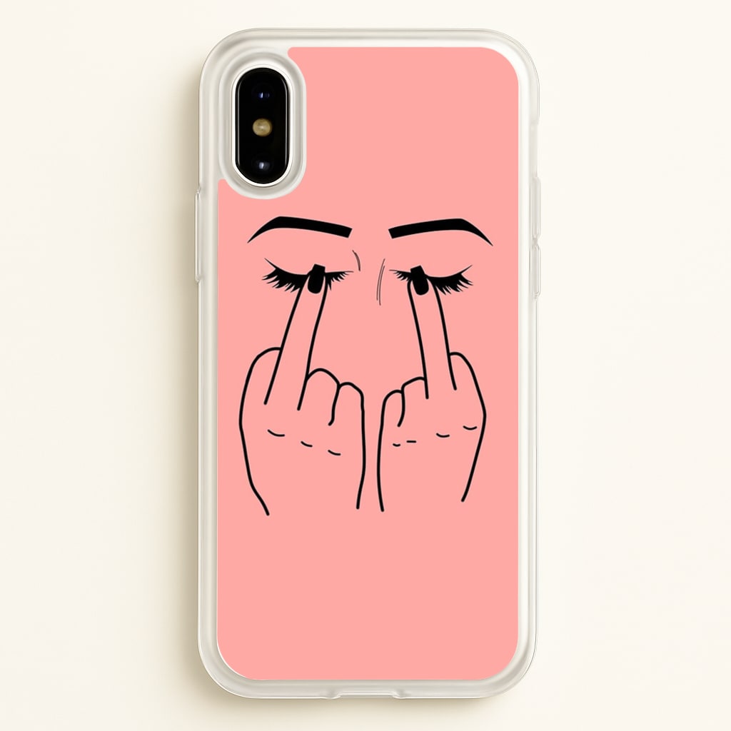 Middle Finger Eyes - Phone Case for iPhone X / XS