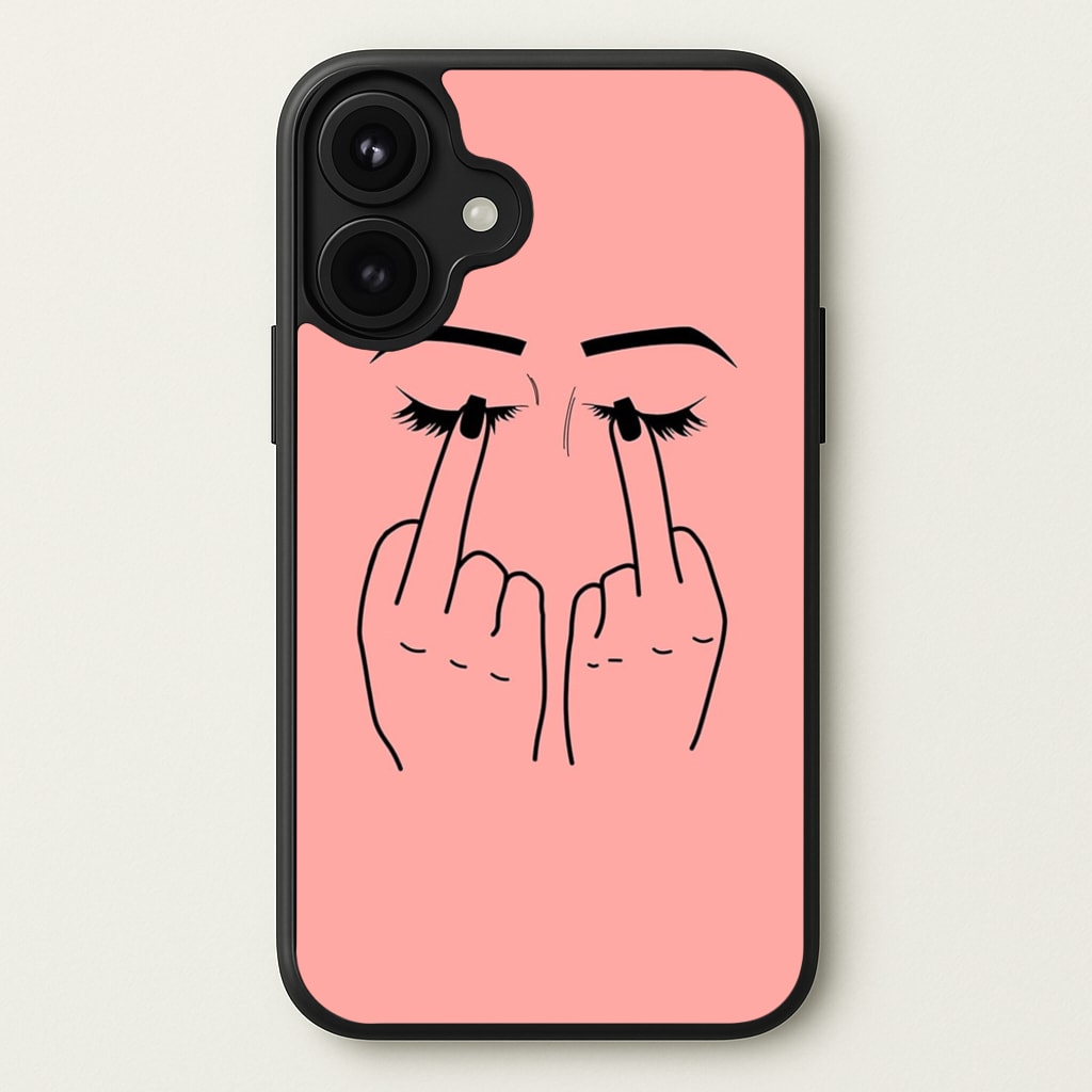 Middle Finger Eyes Phone Case for iPhone 17