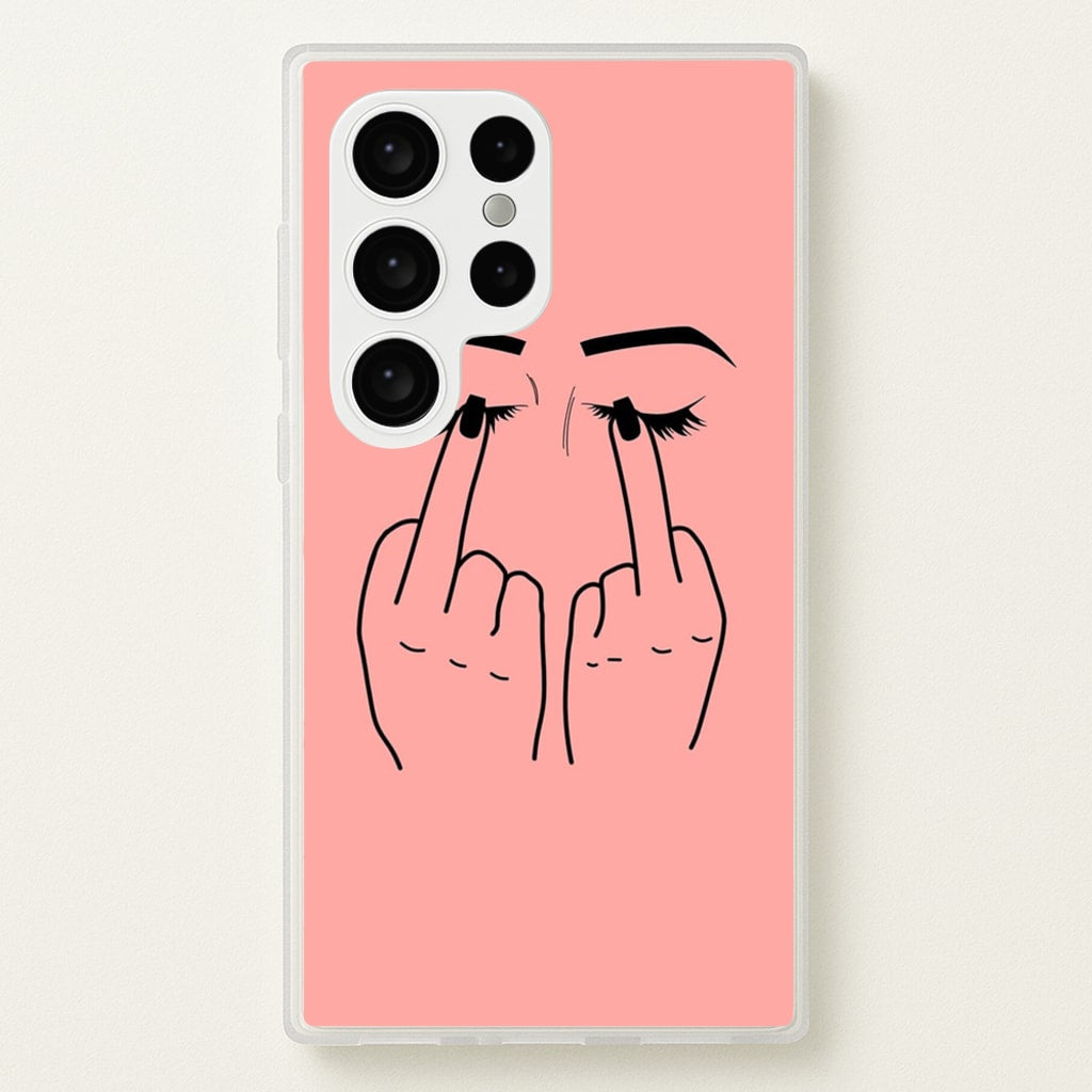 Middle Finger Eyes - Phone Case for Galaxy S24 Ultra
