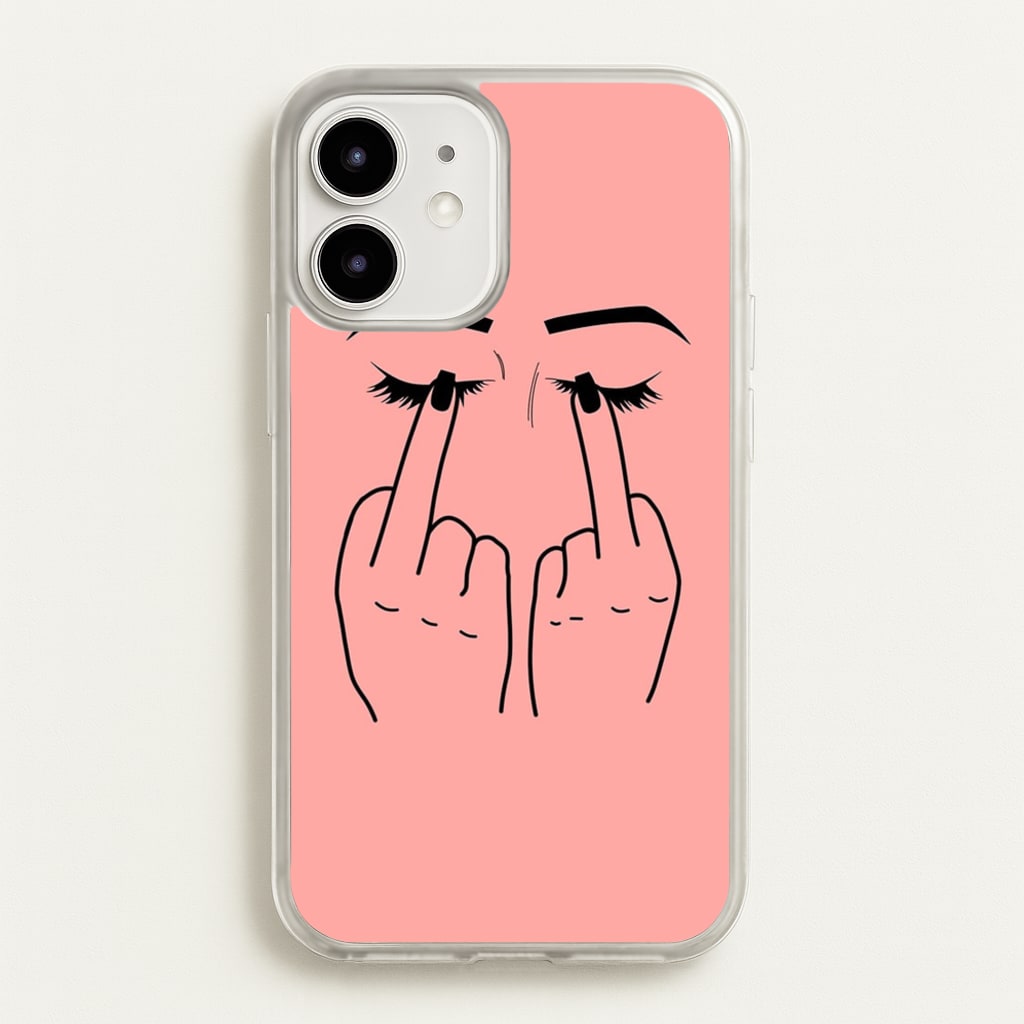 Middle Finger Eyes - Phone Case for iPhone 12 Mini