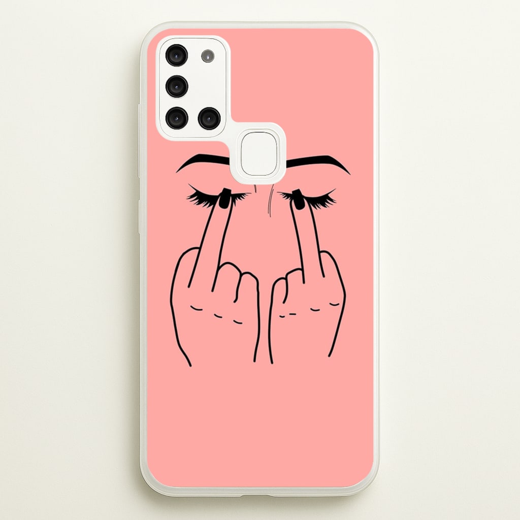 Middle Finger Eyes - Phone Case for Galaxy A21s