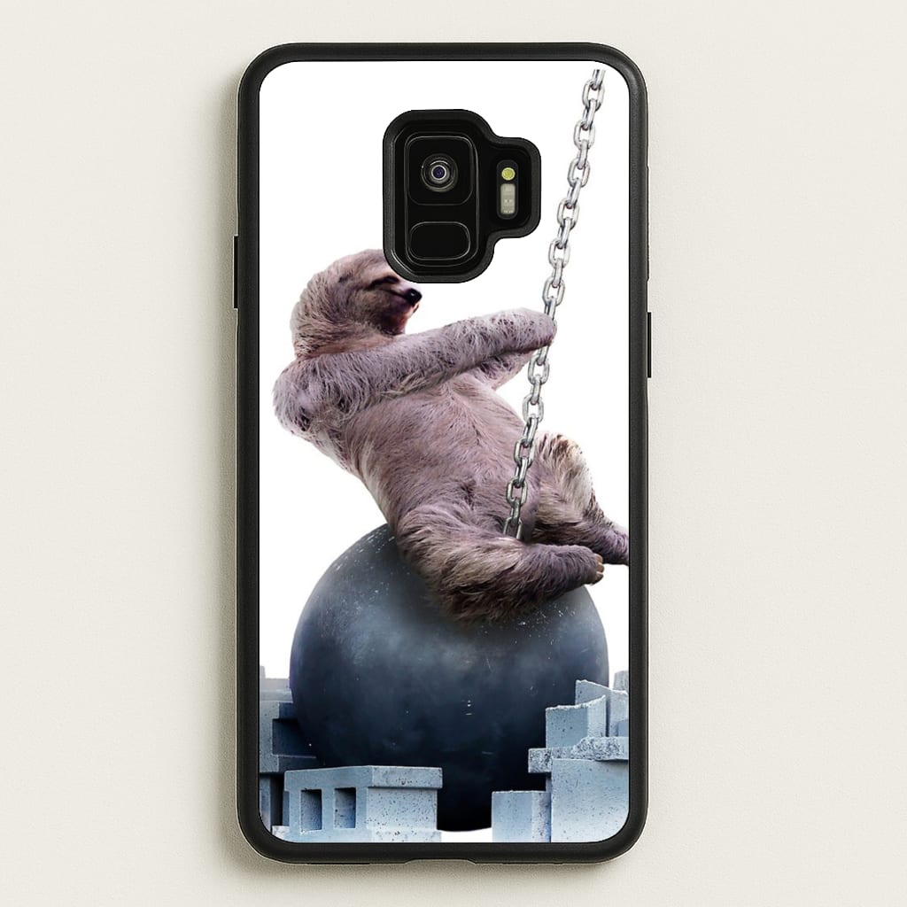 Wrecking Ball Sloth - Miley Cyrus Phone Case for Galaxy S9