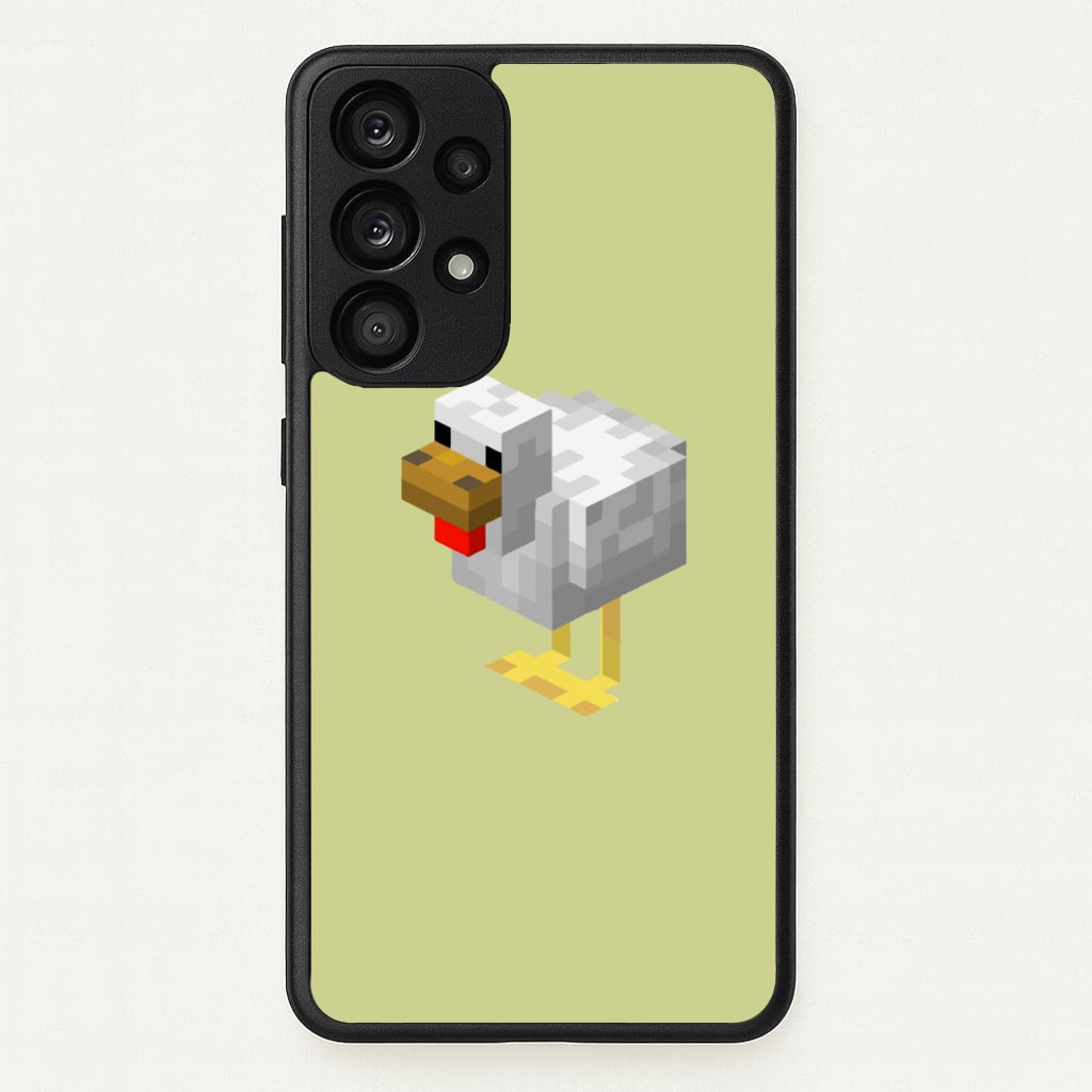 Mining Chicken - Minecraft Phone Case for Galaxy A53