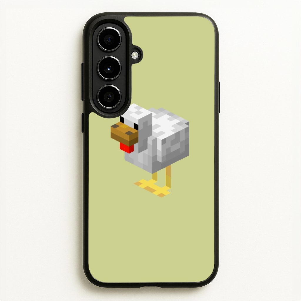 Mining Chicken - Minecraft Phone Case for Galaxy A56