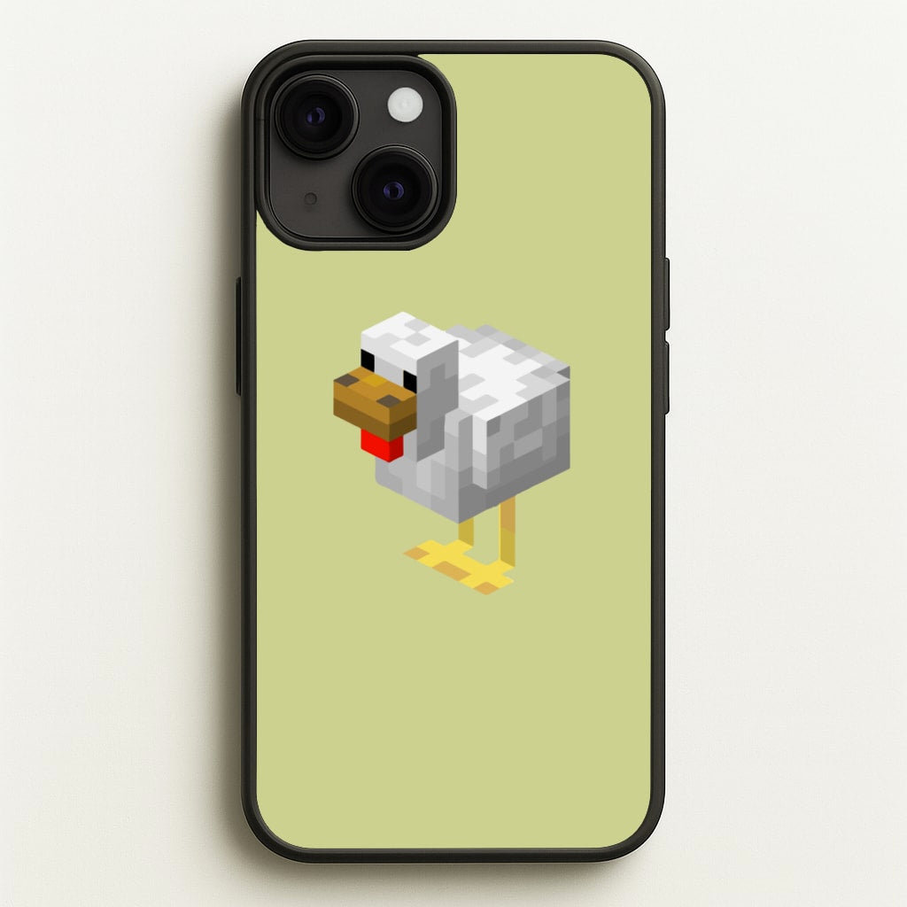 Mining Chicken - Minecraft Phone Case for iPhone 13 Mini