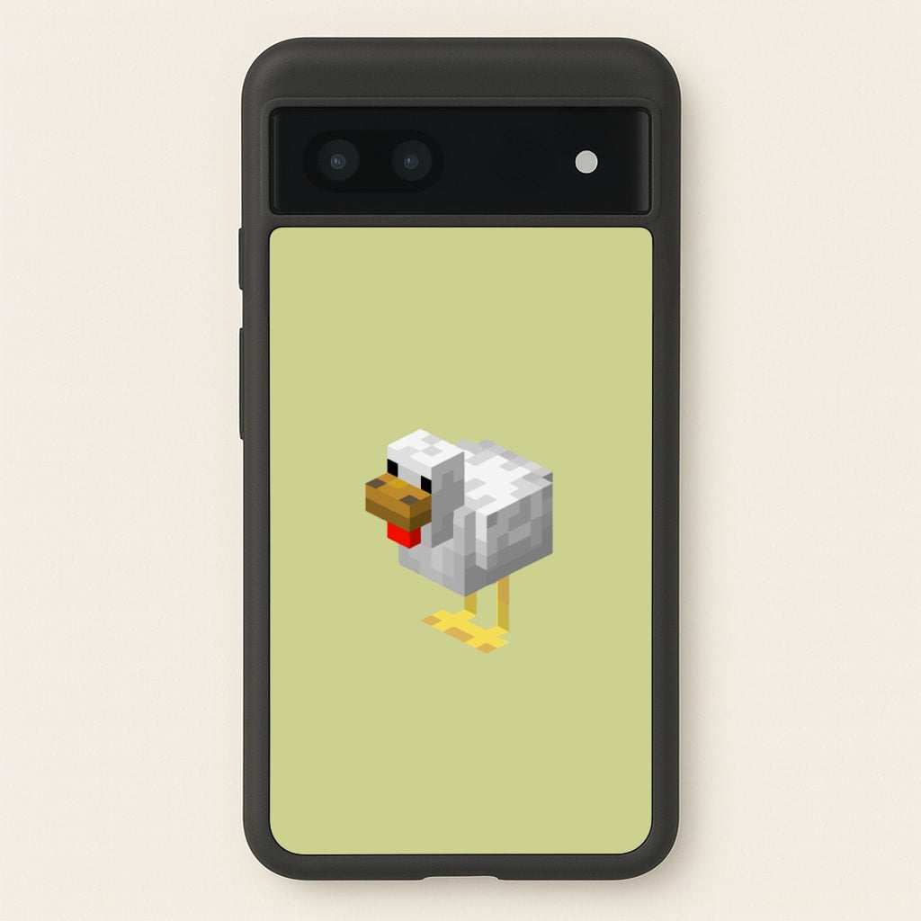 Mining Chicken - Minecraft Phone Case for Google Pixel 7a