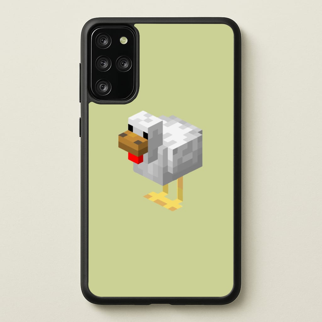 Mining Chicken - Minecraft Phone Case for Galaxy S20 Plus