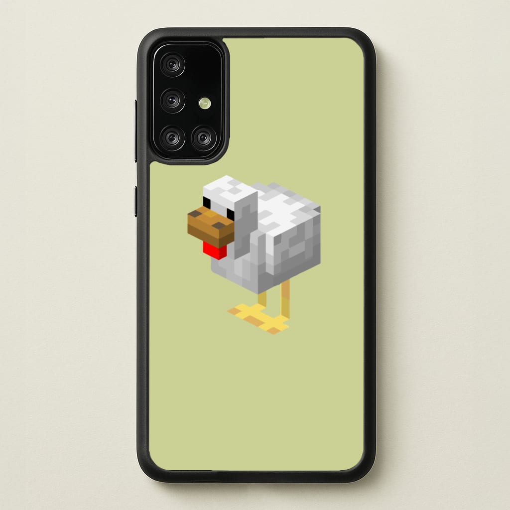 Mining Chicken - Minecraft Phone Case for Galaxy A71