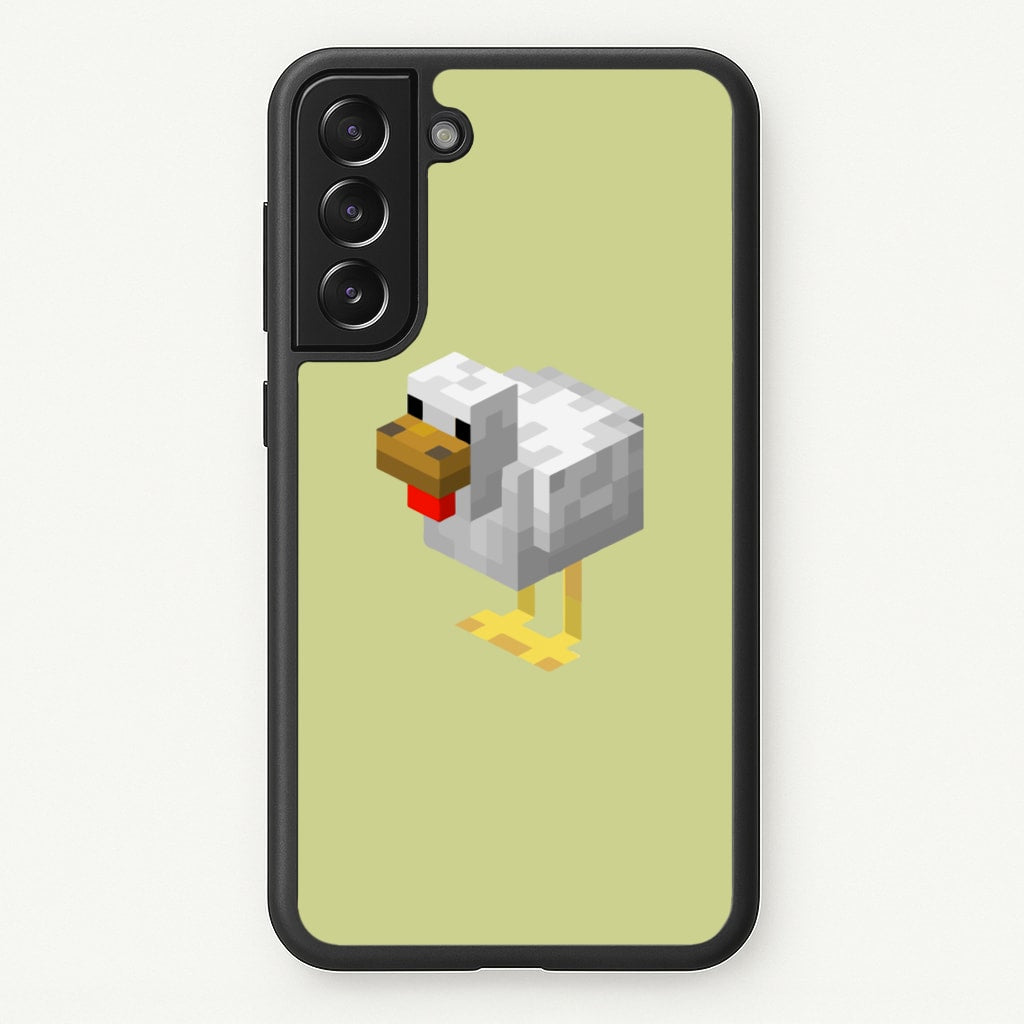 Mining Chicken - Minecraft Phone Case for Galaxy S22 Plus
