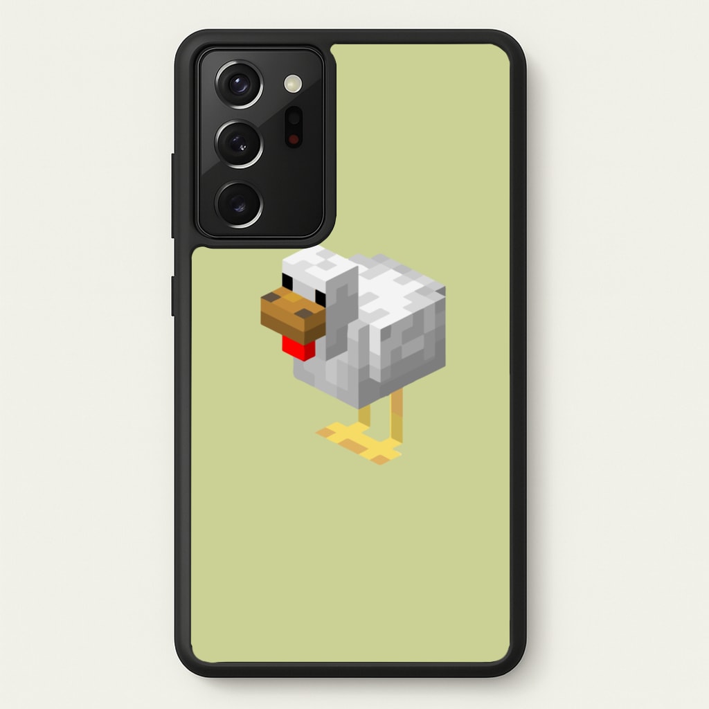 Mining Chicken - Minecraft Phone Case for Galaxy Note 20 Ultra
