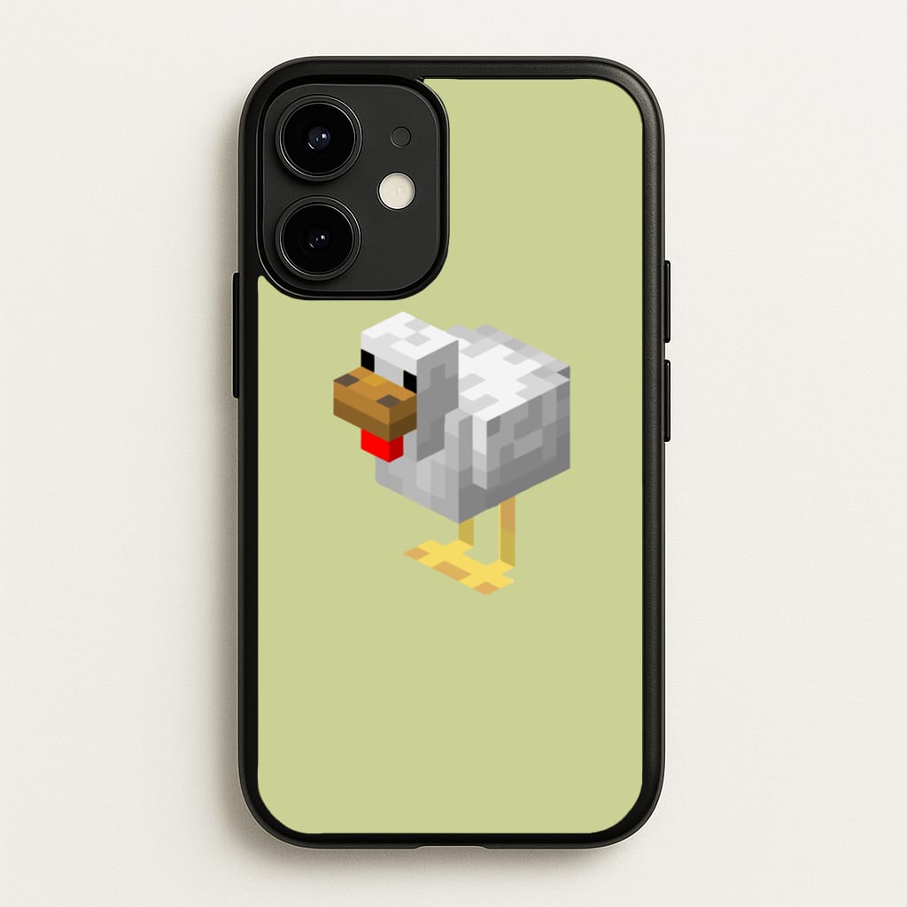 Mining Chicken - Minecraft Phone Case for iPhone 12 / 12 Pro