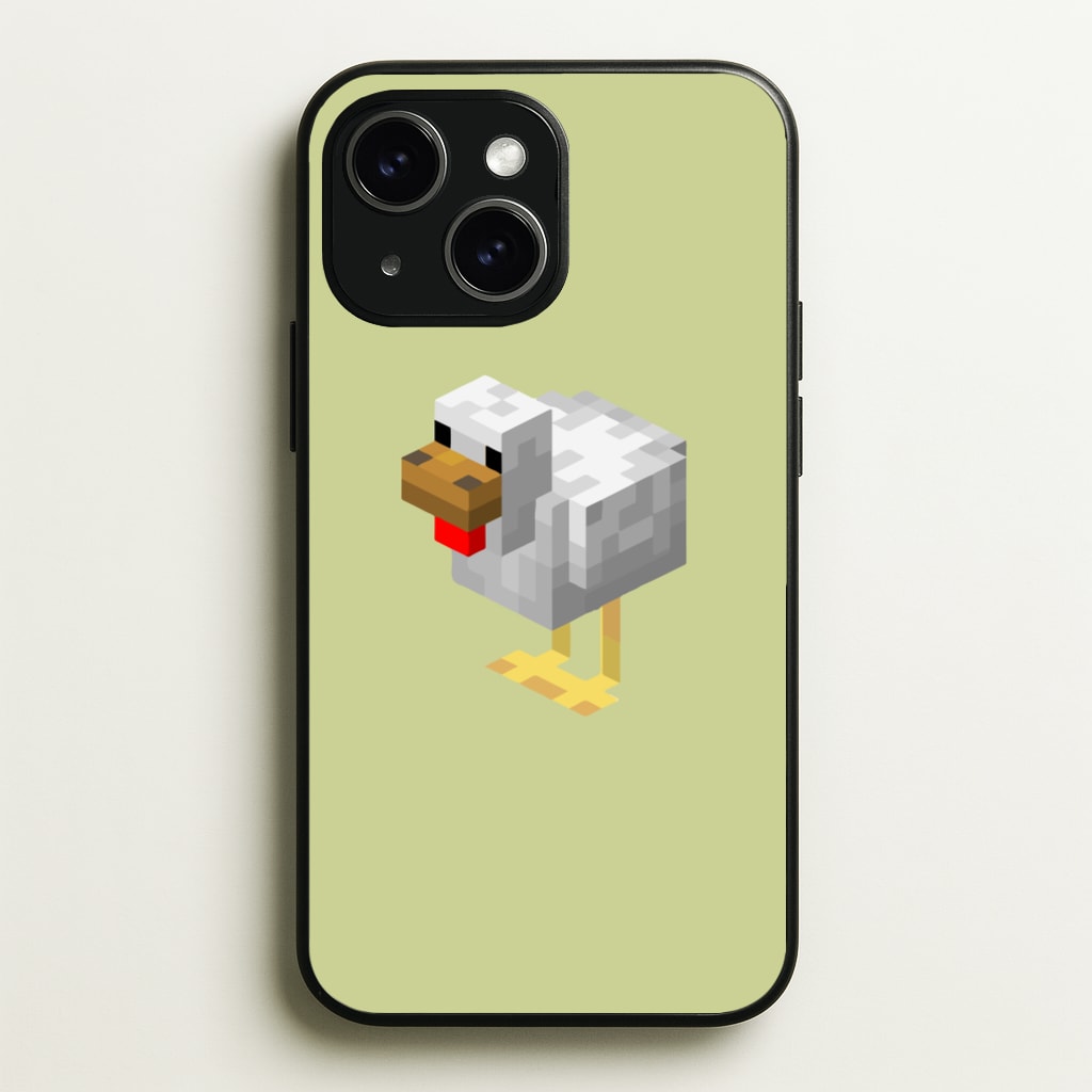 Mining Chicken - Minecraft Phone Case for iPhone 14
