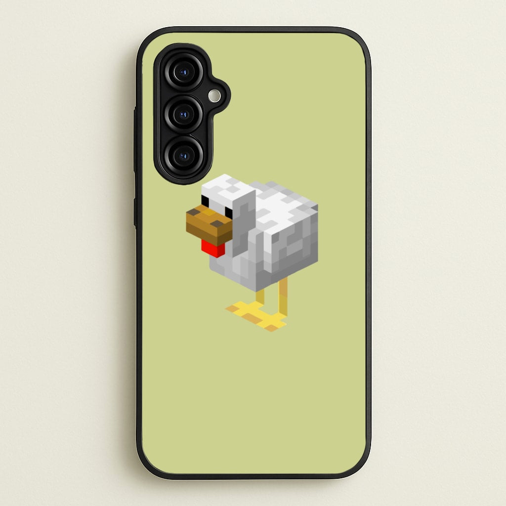 Mining Chicken - Minecraft Phone Case for Galaxy A54