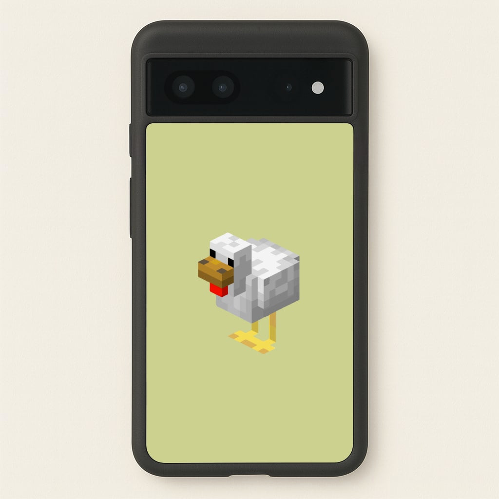 Mining Chicken - Minecraft Phone Case for Google Pixel 7