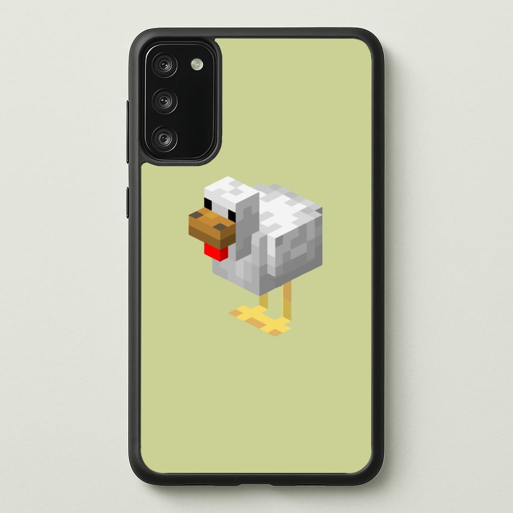 Mining Chicken - Minecraft Phone Case for Galaxy S20FE