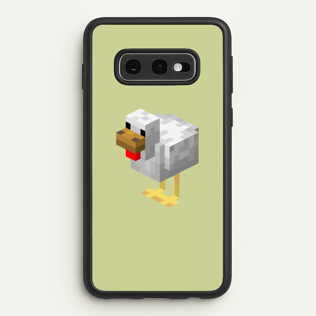Mining Chicken - Minecraft Phone Case for Galaxy S10e