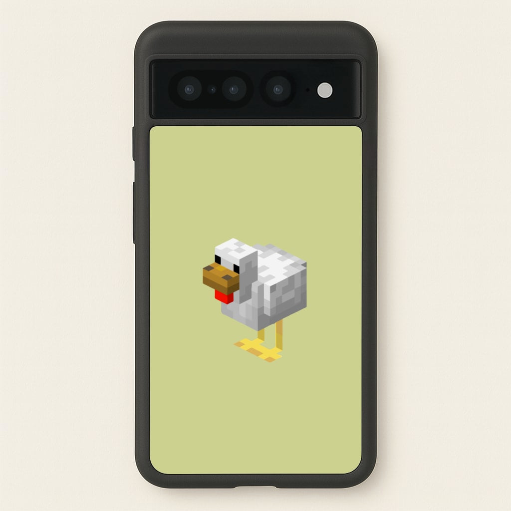 Mining Chicken - Minecraft Phone Case for Google Pixel 7 Pro