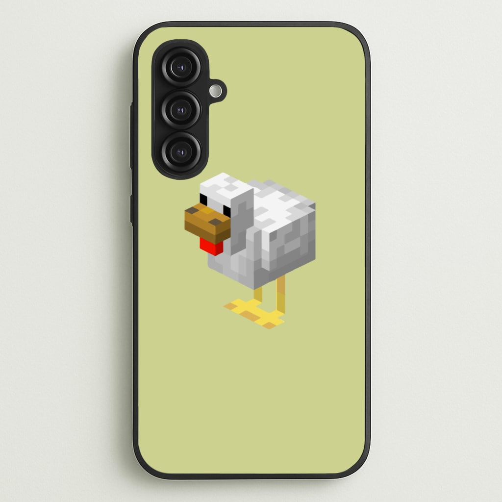 Mining Chicken - Minecraft Phone Case for Galaxy S23FE