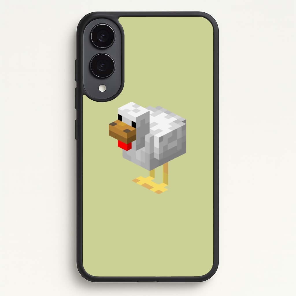Mining Chicken - Minecraft Phone Case for Galaxy S25 Edge