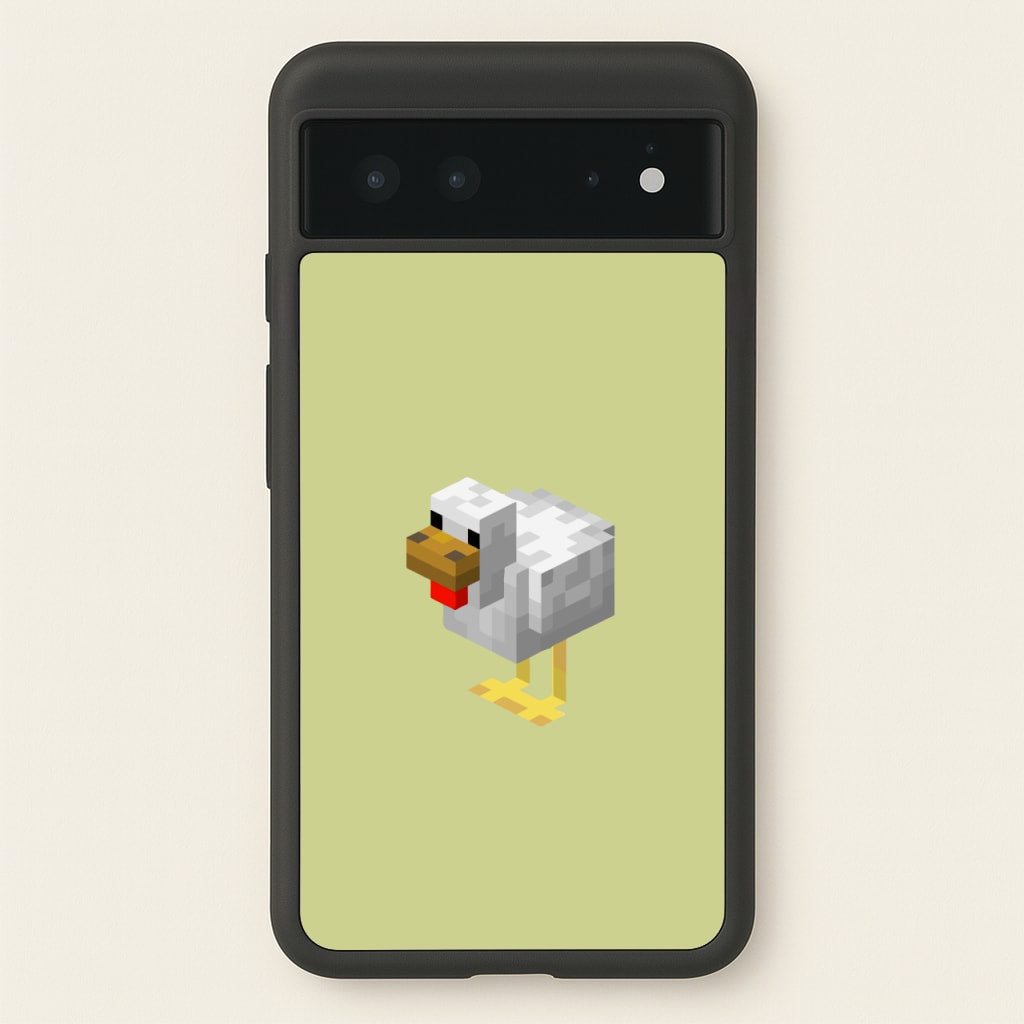 Mining Chicken - Minecraft Phone Case for Google Pixel 6