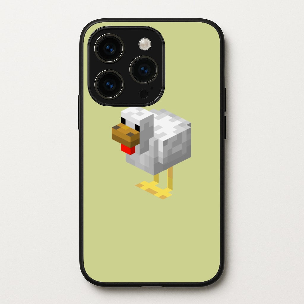 Mining Chicken - Minecraft Phone Case for iPhone 14 Pro