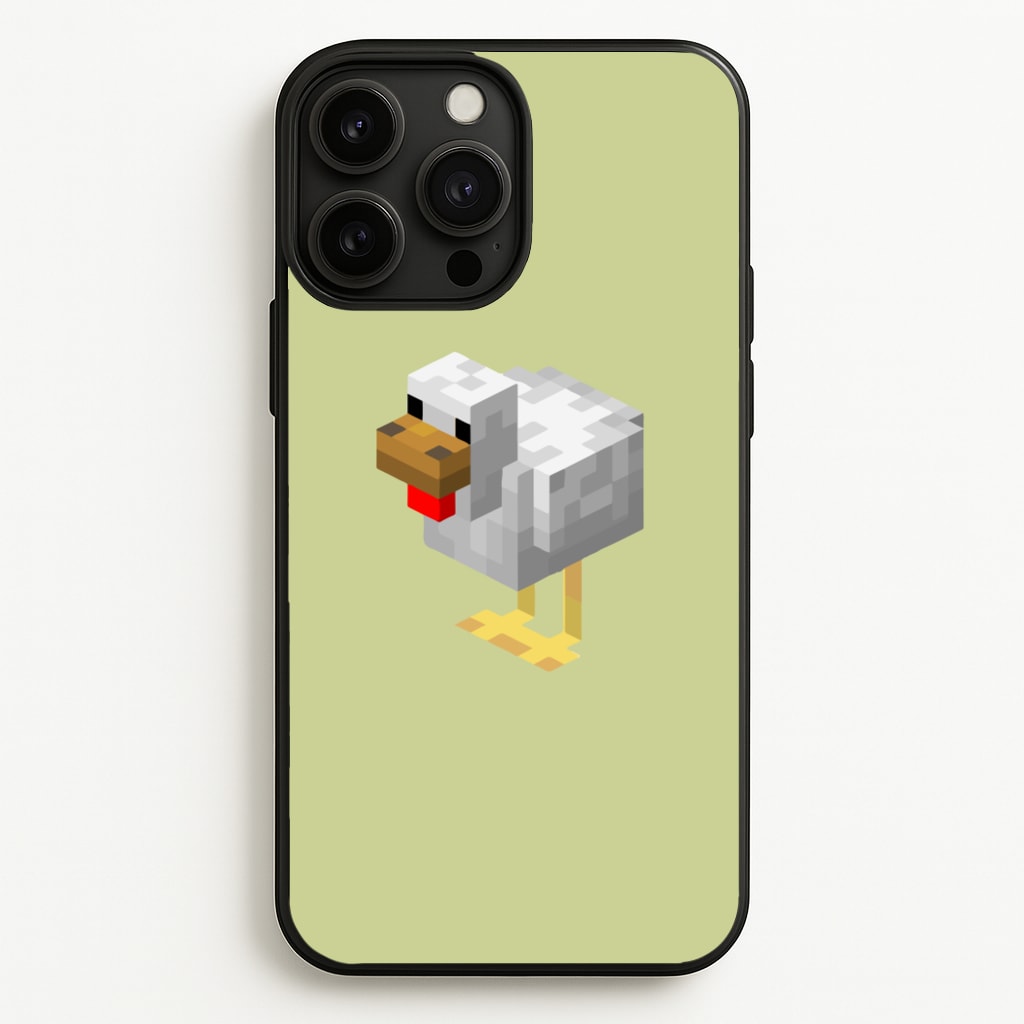 Mining Chicken - Minecraft Phone Case for iPhone 13 Pro Max