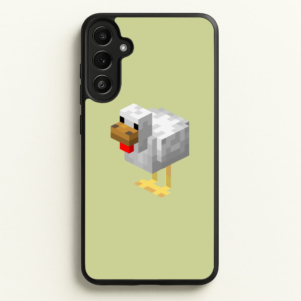 Mining Chicken - Minecraft Phone Case for Galaxy A34