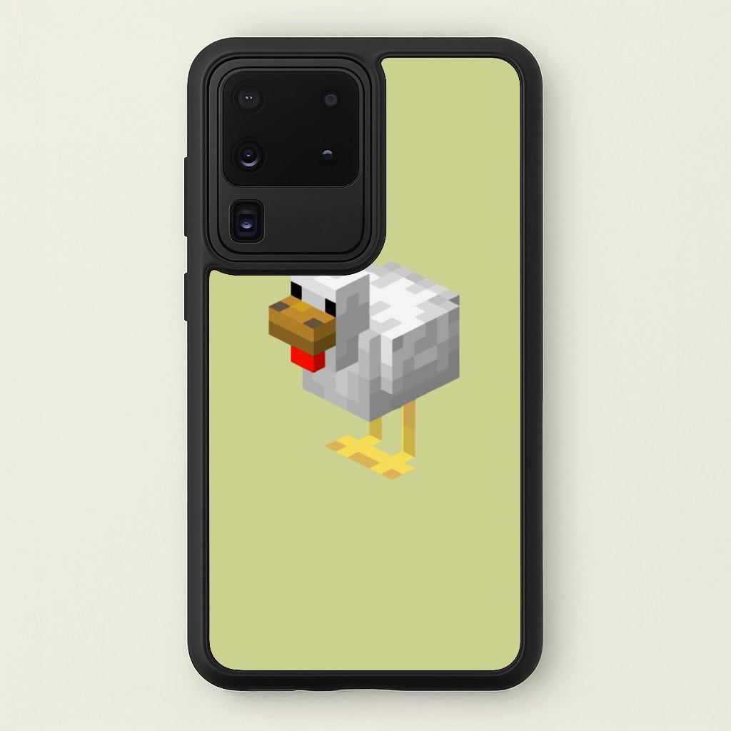 Mining Chicken - Minecraft Phone Case for Galaxy S20 Ultra